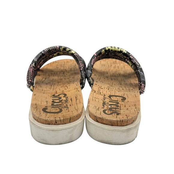 Circus by Sam Edelman Narina Faux Leather Bright Python Snake Platform Sandals - Picture 7 of 10